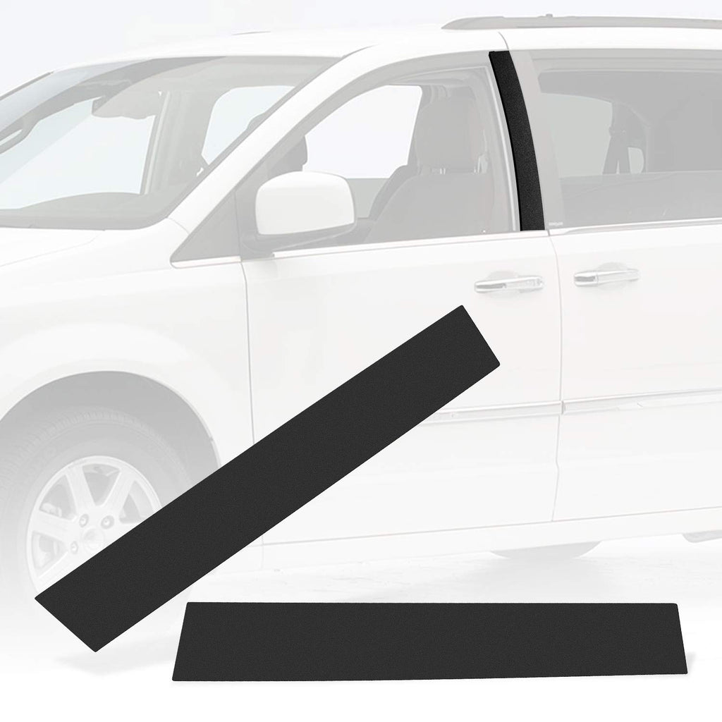 RANSOTO 926-446 B Pillar Trim Door Molding Compatible with 2008-2020 Chrysler Town Country, Dodge Grand Caravan Driver & Passenger Side Windshield Outer Cover Replaces 926-445 5020664AA 5020665AA