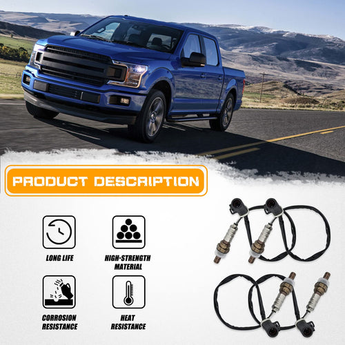 RANSOTO 15717 O2 Oxygen Sensor Downstream Upstream Compatible with 1990-2014 Ford F150 F250 F350 Ranger Escape Explorer Lincoln Mazda Mercury Replaces 15716 15718 Set of 4