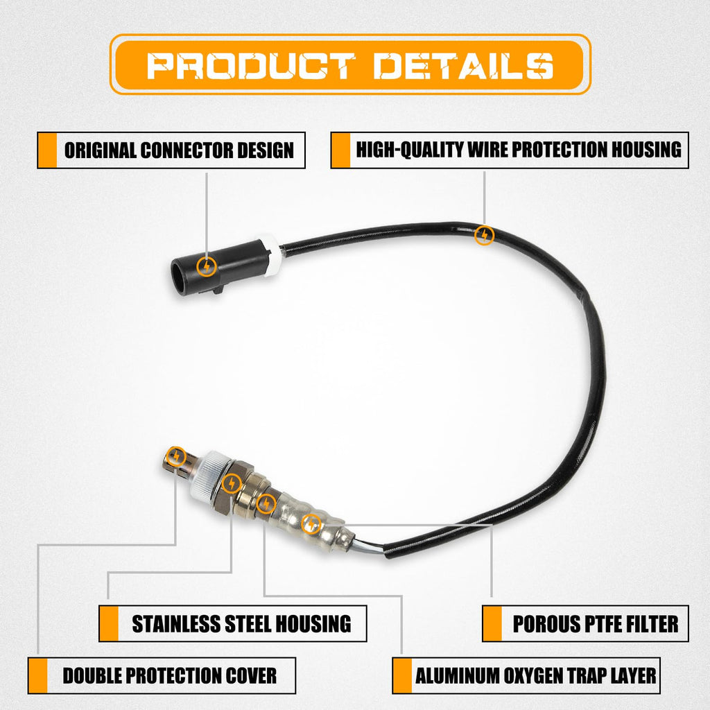 RANSOTO 15717 O2 Oxygen Sensor Downstream Upstream Compatible with 1990-2014 Ford F150 F250 F350 Ranger Escape Explorer Lincoln Mazda Mercury Replaces 15716 15718 Set of 4