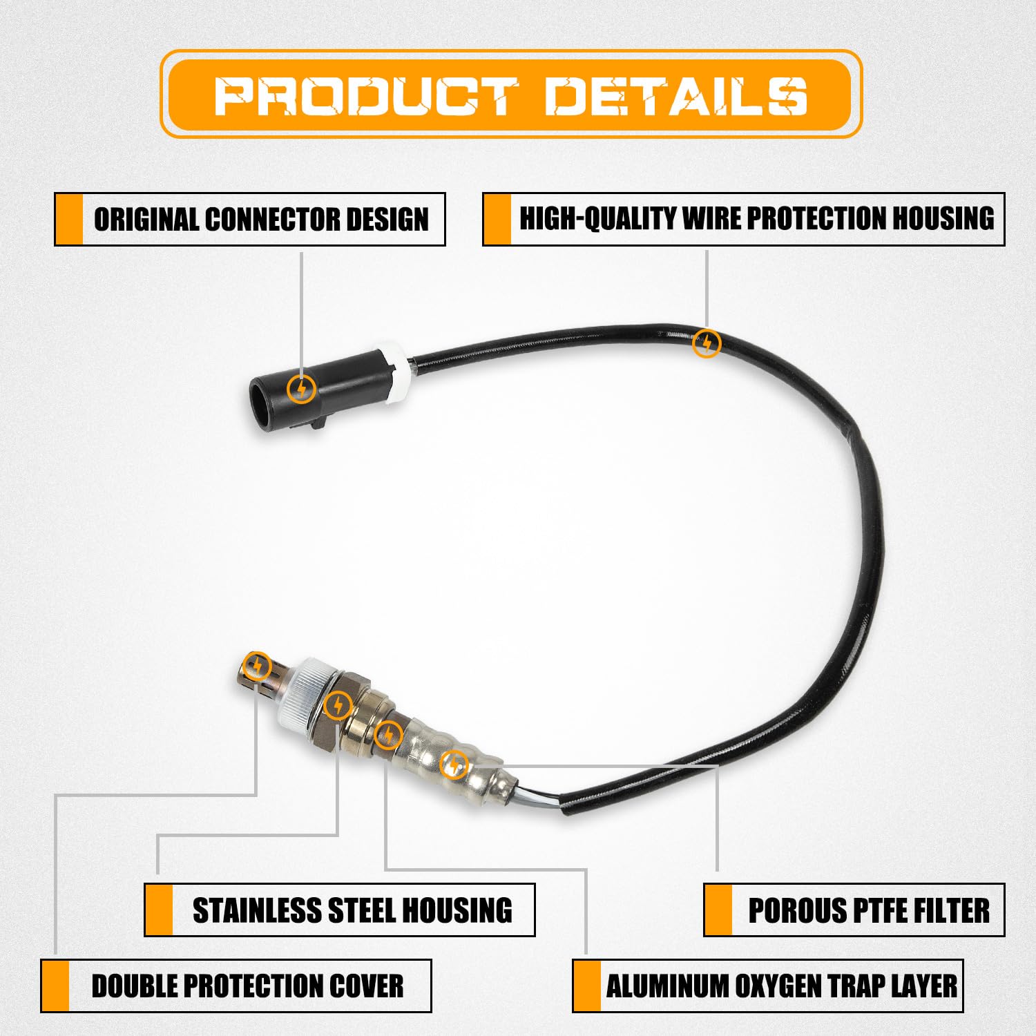 RANSOTO 15717 O2 Oxygen Sensor Downstream Upstream Compatible with 1990-2014 Ford F150 F250 F350 Ranger Escape Explorer Lincoln Mazda Mercury Replaces 15716 15718 Set of 4